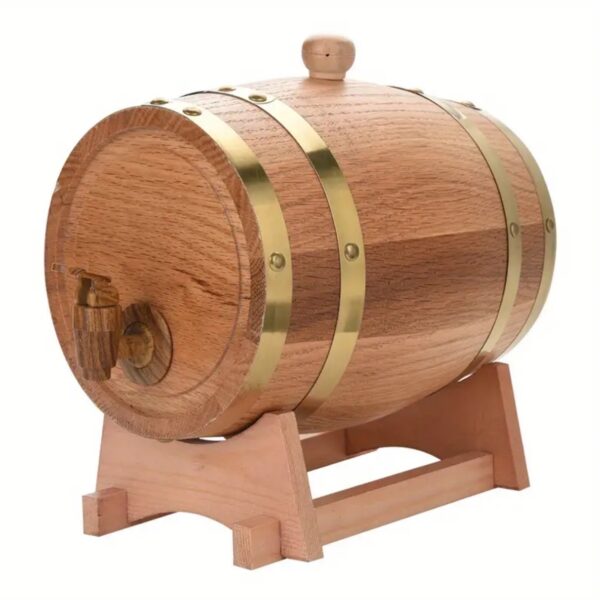 Wooden Drinks Barrel – 3l – with stand