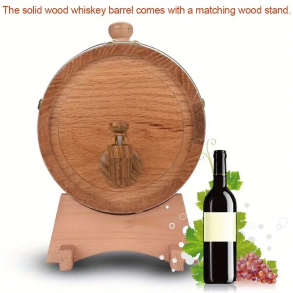 Wooden Drinks Barrel – 3l – with stand